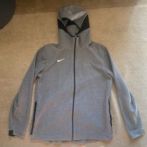 Grey Nike Basketball Warmup Hoodie Sweatshirt
